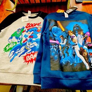 NWT Gymboree boy sweatshirts DC Comics n Star Wars
